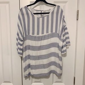 STRIPED BABY DOLL TOP
